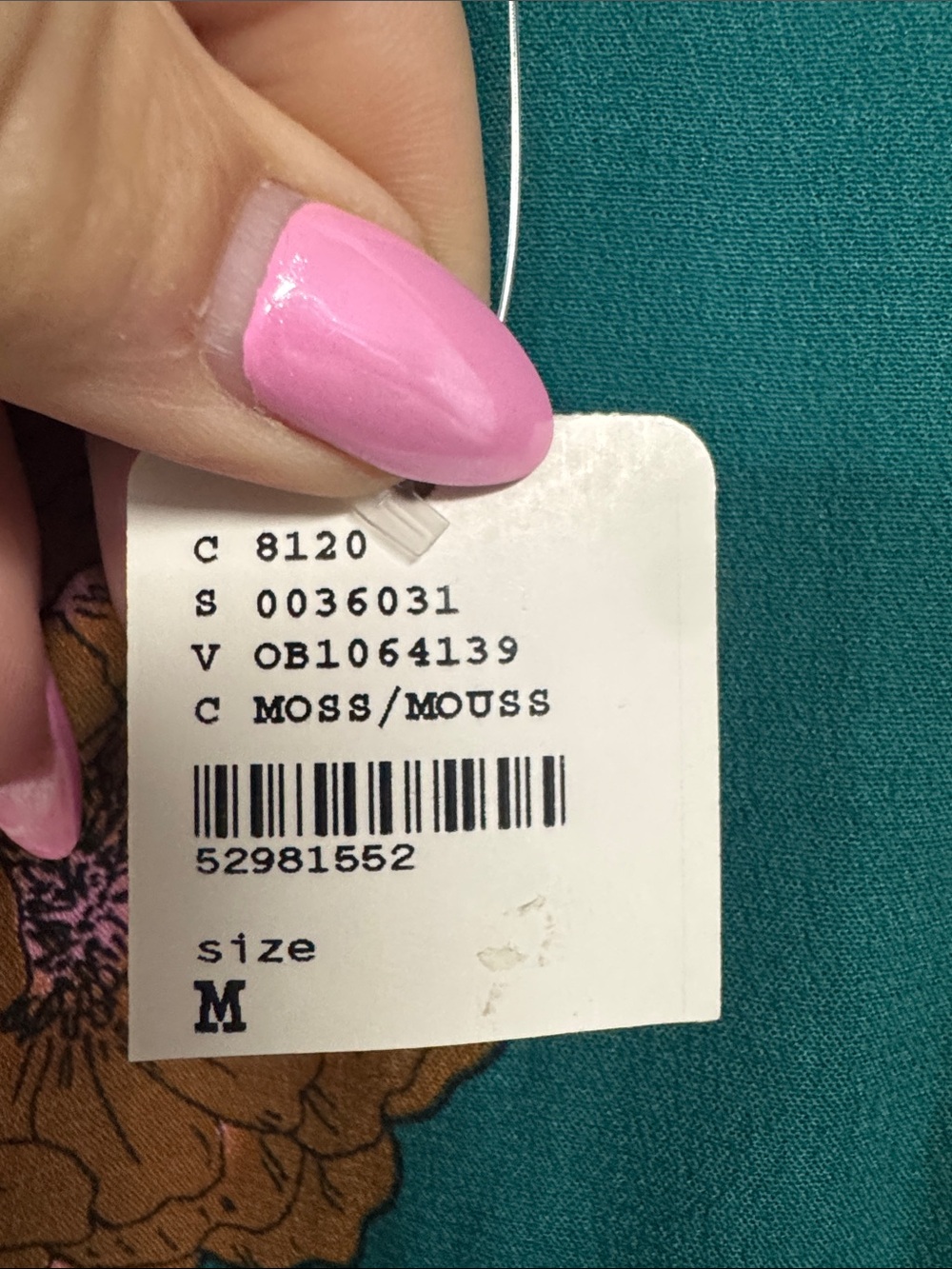 Free People Teal and Brown Floral Maxi Skirt - Picture 2 of 6